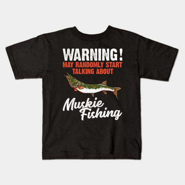 Muskie Fishing Kids T-Shirt by E